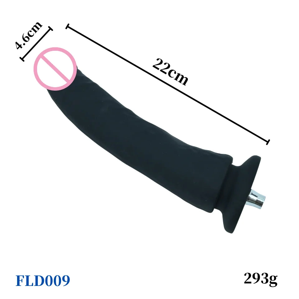 ROUGH BEAST Black Dildo Attachments for VAC-U-Lock/Quick Plug Sex Machine Love Machine Accessories for Adult Sex Toy Product