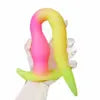 Soft Silicone Anal Plug Super Long Luminous Dildo for Prostate Massage Anal Training Glows in the Dark for Beginner