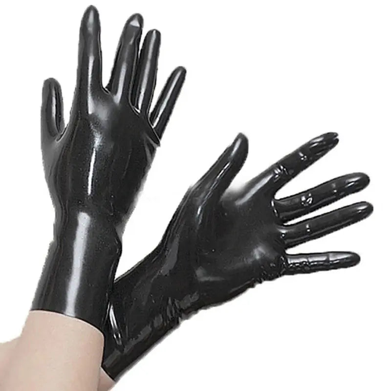 Cosplay Latex Short Gloves 0.4mm Club Wear for Catsuit Dress Rubber Fetish Costume