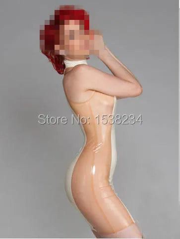 ASHBURN Latex Dress Transparent & White Rubber Dress Summer Dress Party Wear
