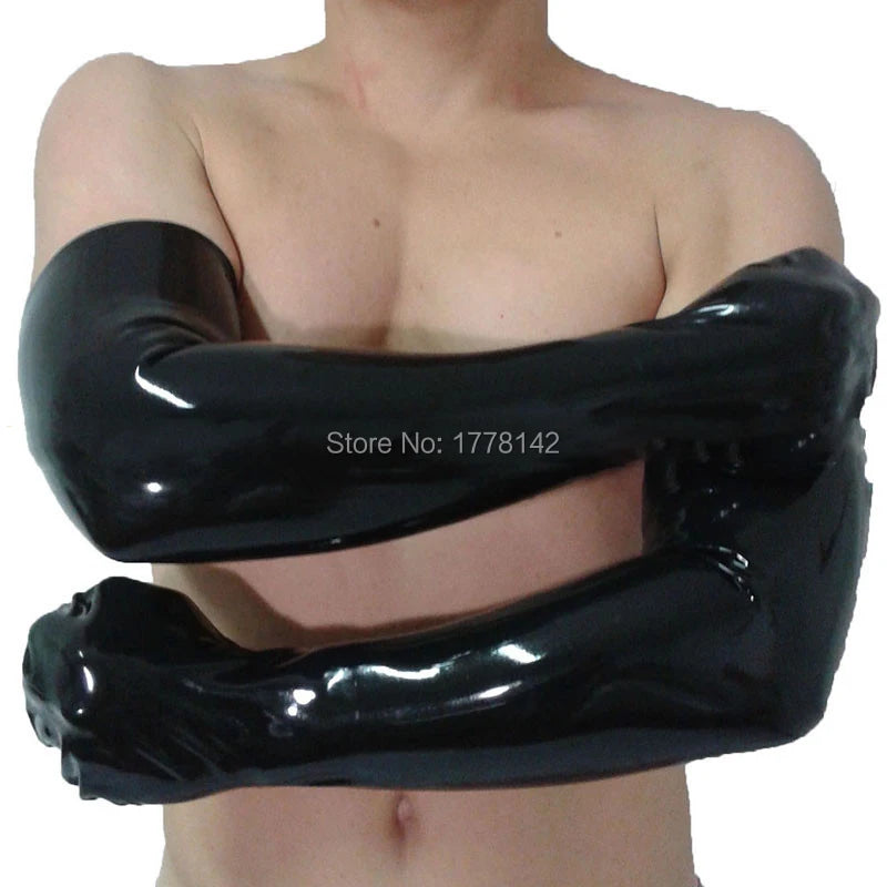 Latex Gloves For Men Long Rubber Gloves Solid Colour Plus Size XS-XXL Gloves Customize Service