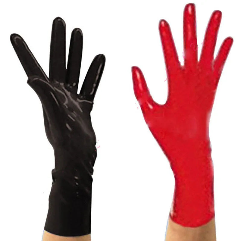sexy Latex Wrist Gloves Women Men Zentai Fetish with no spliced line