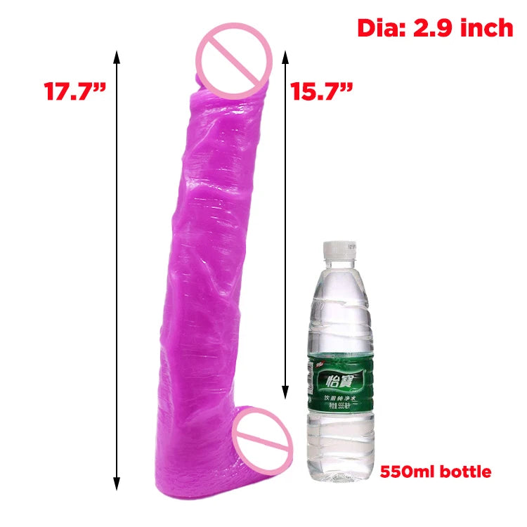 17.7" Thick Wide Xxxl Giant Massive Dildo Cock 15.7" legendary king Size Monster Realistic extra Huge Colossal MONSTER