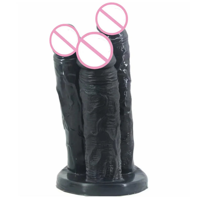 ROUGH BEAST Big Double Triple Dildos Female Masturbation Massager Dildo Anal Plug Toys with Sucker Cup for Women Sex Toy Product