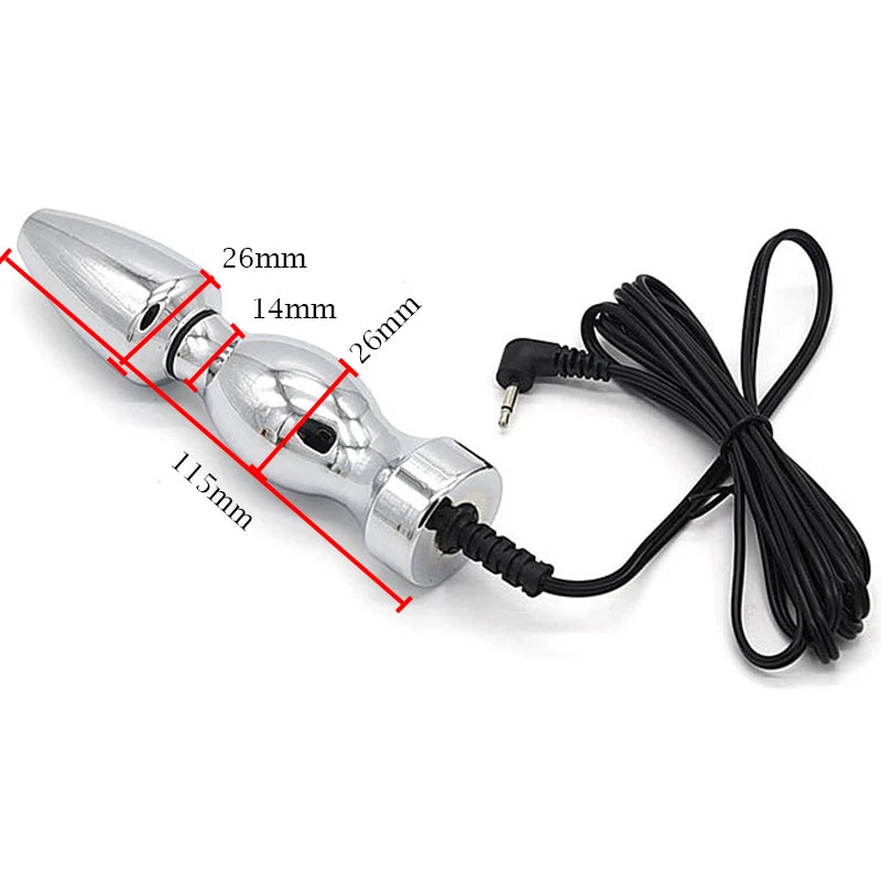 Electro Stimulation Butt Plug Dildo Vibrator,Electric Shock Vagina Anal Dilator Prostate Massage,BDSM Sex Toys For Couples