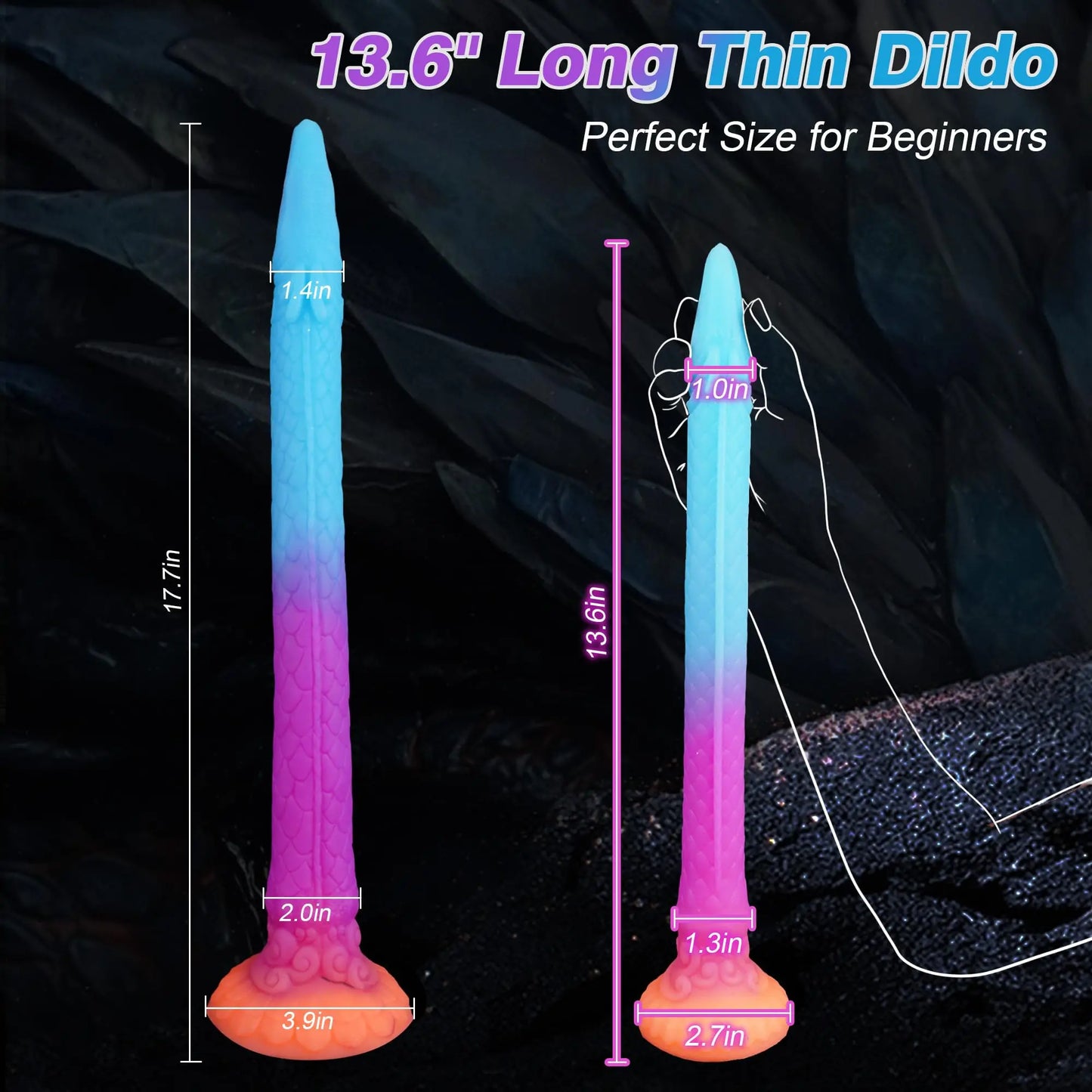 Adult Sex Toys Realistic Animal Octopus Tentacle Dildo Extra Long Rod Whip Luminous Dragon Silicone Anal Plug With Suction Cup