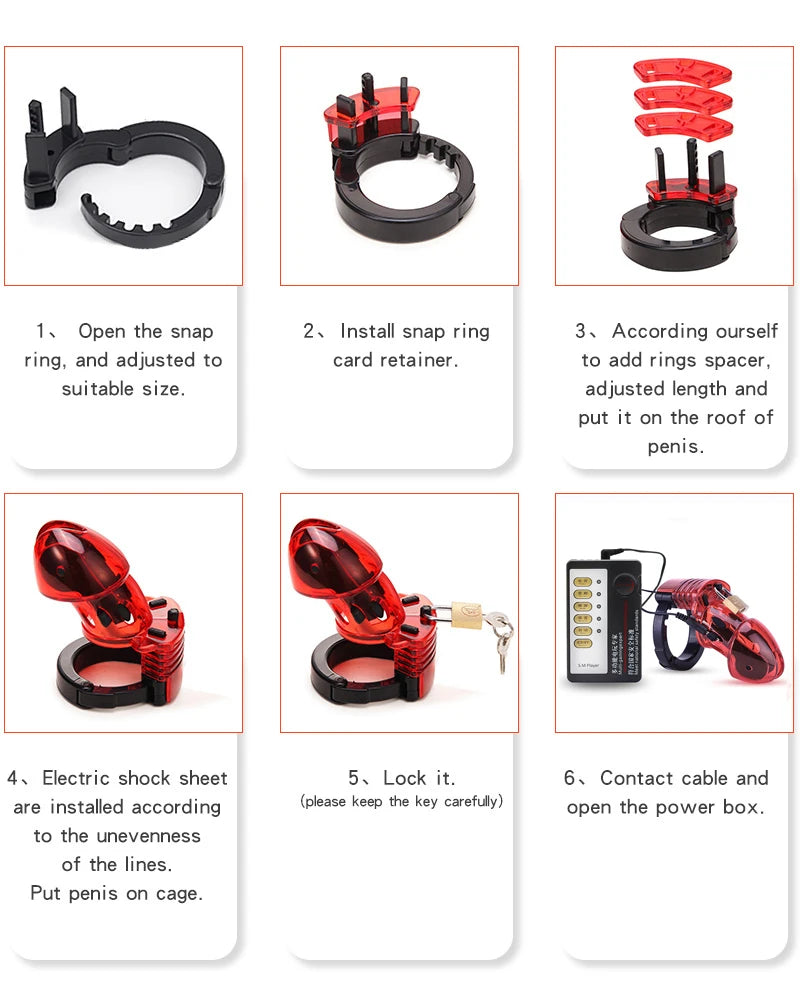 BDSM Electro Shock CB6000 Male Chastity Cock Cage Sex Ball Stretcher,Electric Stimulator Penis Lock Ring Gay Masturbation Tools