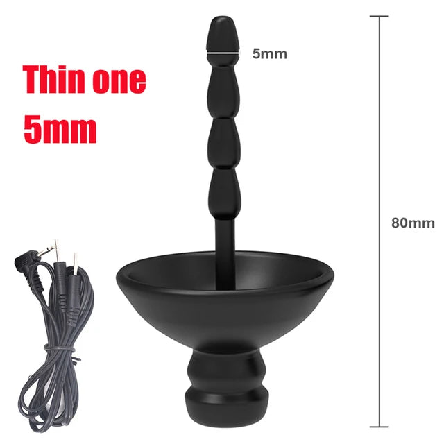 Electric Shock Penis Plug Cock Ring Chastity Cage Penis Electric Stimulator Bdsm Extreme Tazer Masturbator Male Urethral Dilator