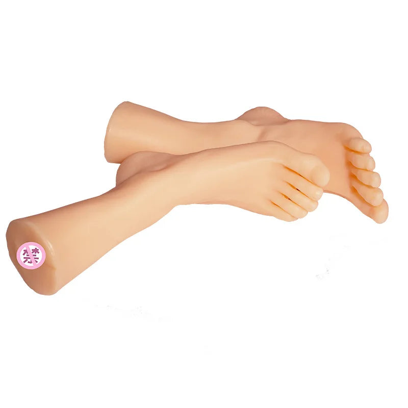 Lifleike Foot Model Masturbation Cup TPE Silicone Female Male Fake Nail Tarsel Feet Fetish Realistic MD01 02 03