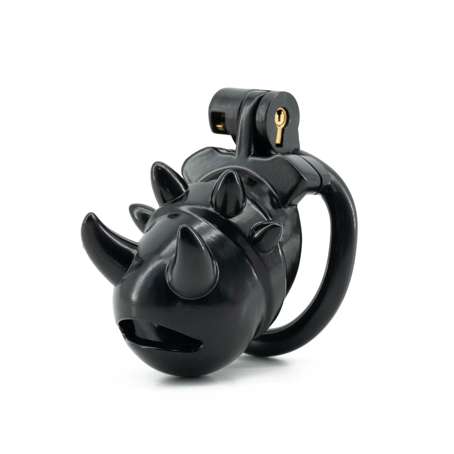 New pink/black plastic devil 😈 male chastity device bondage cage