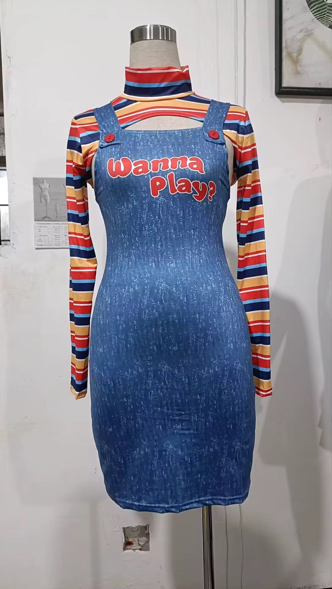 Chucky sexy Halloween costume bodysuit/dress/romper