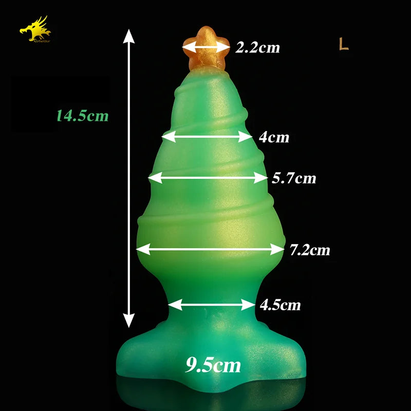 Soft Silicone Anal Plugs Christmas Tree Anal Stimulator Trainer Sex Play Toy for Women Couples G-spot Sex Products