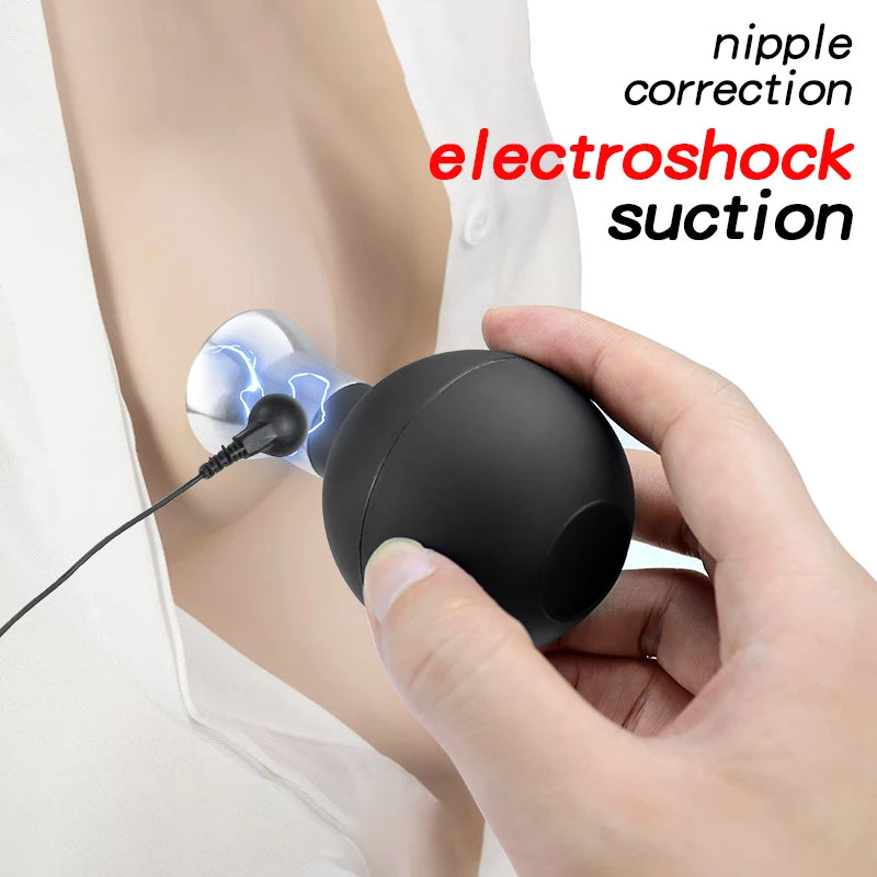 Electric Shocker Nipple Sucker/Clamps Electrostimulator Nipples clitoris Stimulator BDSM Sex Toys For Woman Couples
