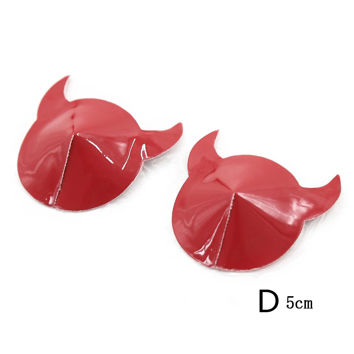 1 Pair Sexy Devil Nipple Stickers Paste Breast Horn Stickers Disposable Self-Adhesive Cloth Breast Pasties Pad Nipple Cover Bra