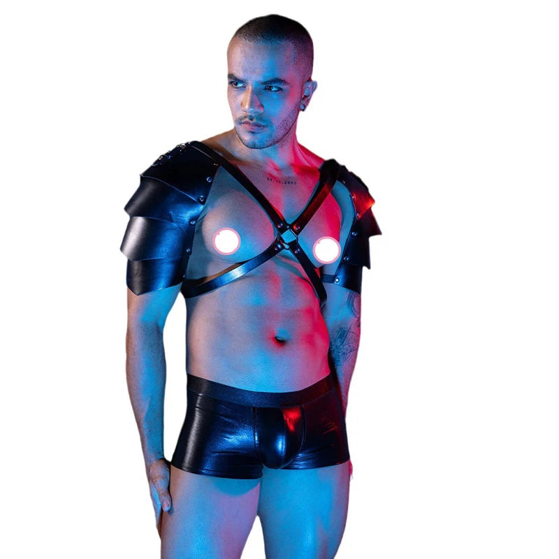 Man Sexy Erotic Naval Sailor Suit Cowboy Priest Costume Clubwear Steel Dance Mankini Cosplay Carnival Fancy Party Dress