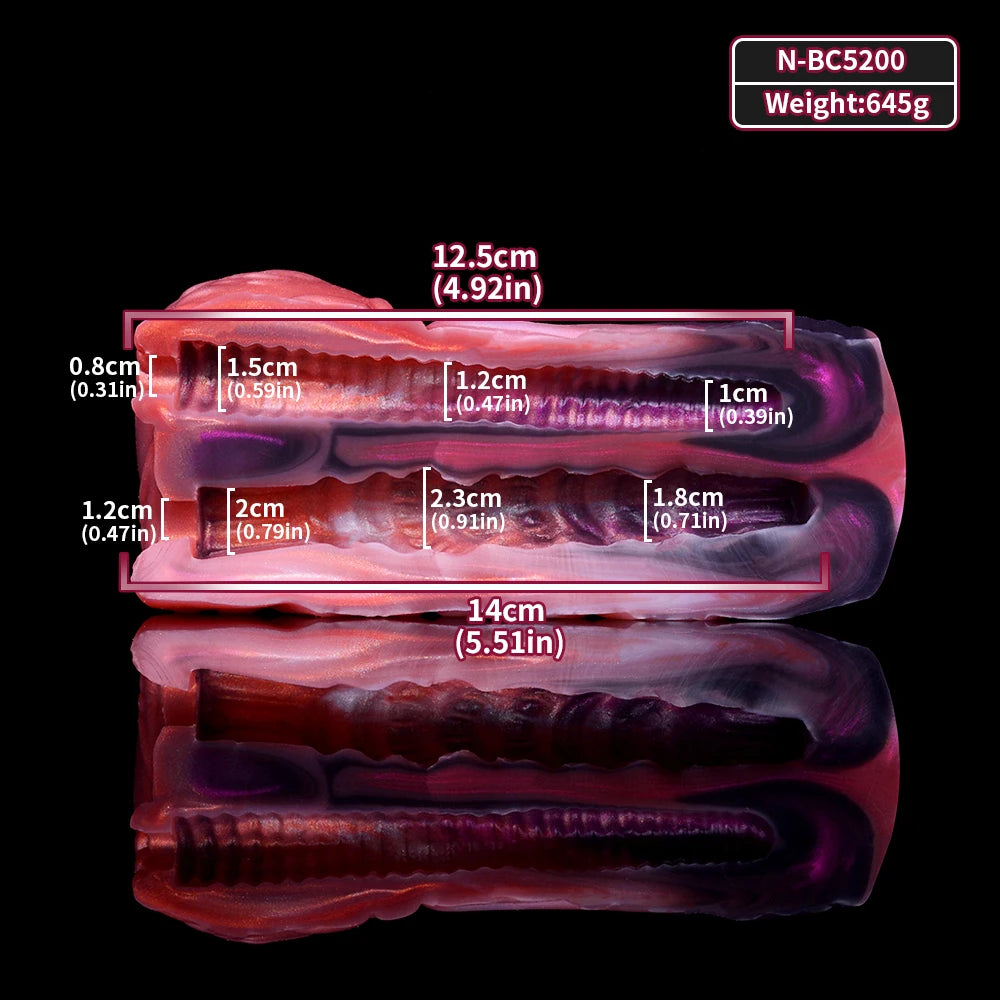 ASHBURN Realistic ALIEN Pocket Pussy Sex Toys for Men Soft Silicone Fleshy Vagina Anus Stroker Penis Training Male Masturbators Adult Toy