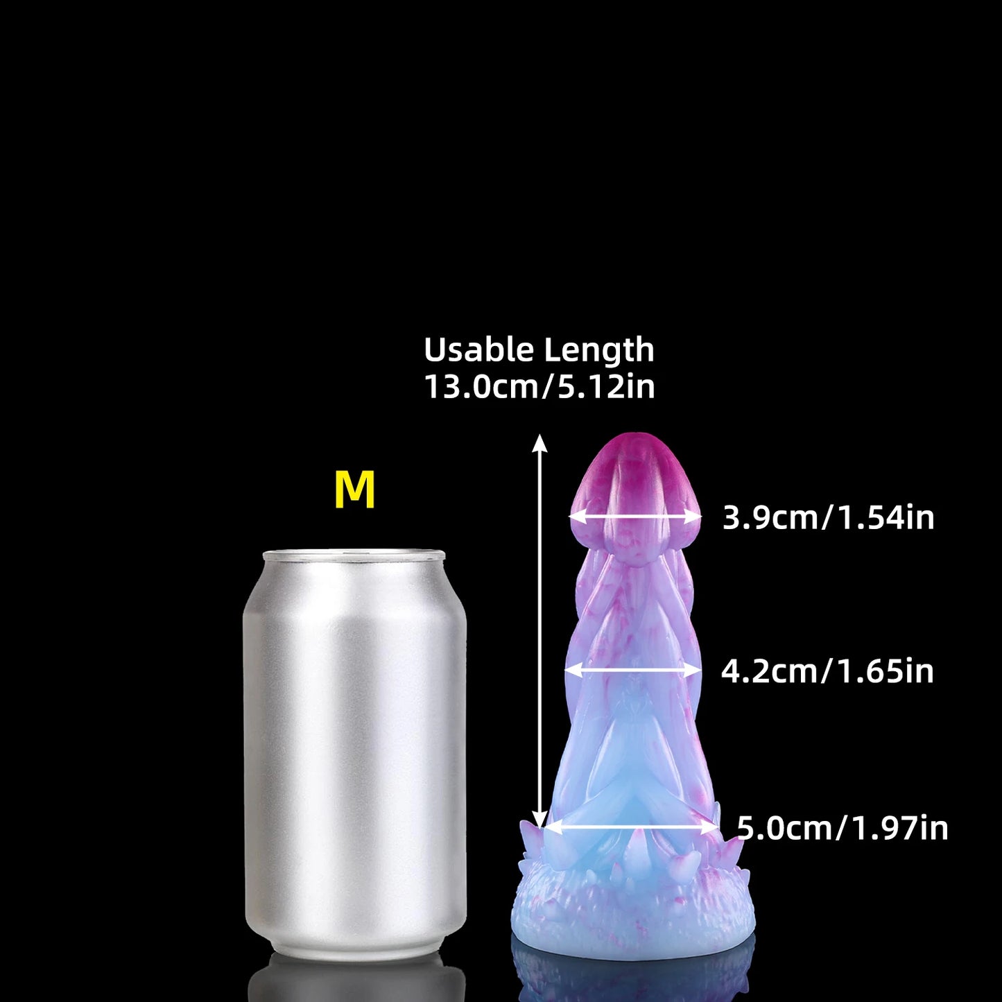 MOOM Liquid Silicone Anal Dildo Weird ALIEN Shape Huge MINI -XL
