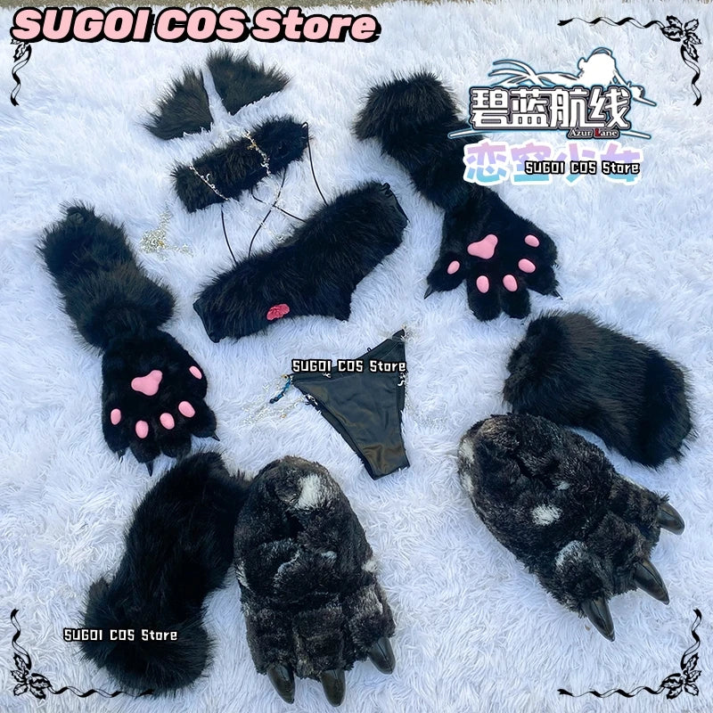 Atago from Game Azur Lane Cosplay Costume Atago Role-play Sexy Furry Lingeries Women's Dresses Anime Disguise for Adult Women