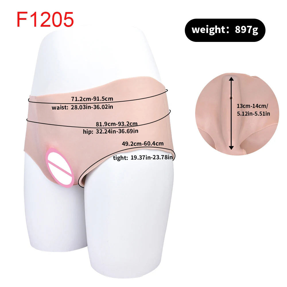 VOID SKIN: HEXED CURVE – Fake Vagina Gaff Briefs with Hip Enhancement