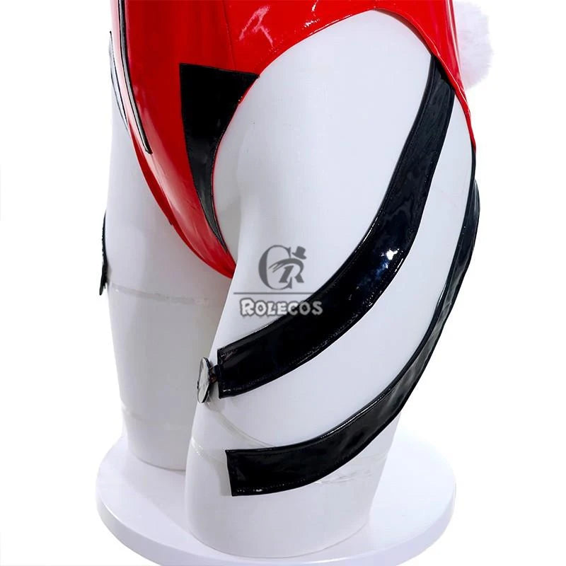 ROLECOS Asuka Fanart Bunny Girl Cosplay Costume Asuka Women Red Jumpsuit Role Play Uniform Suit Halloween Outfit Fullset
