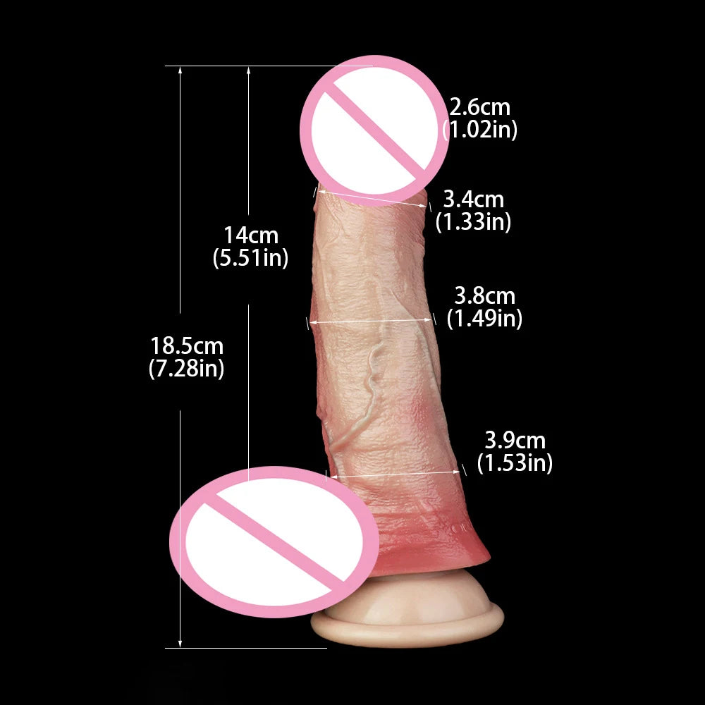 ROUGH BEAST Double Layer Soft Silicone Realistic Silicone Dildo Clitoral Vagina and Anal Stimulation with Strong Suction