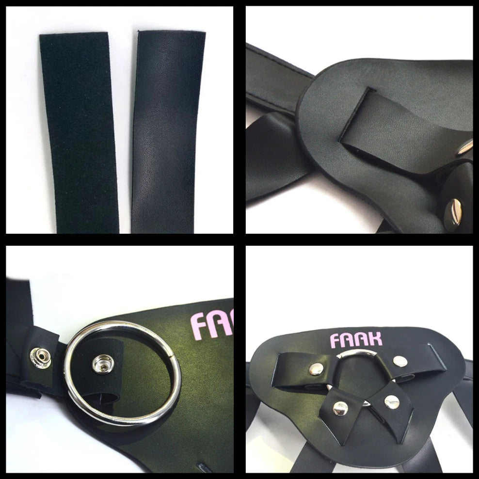 ASHBURN Harness Strap-ons Bottom Leather Strap on Dildo Adjustable Bondage Sex Toys For ASHBURN MONSTER TOYS