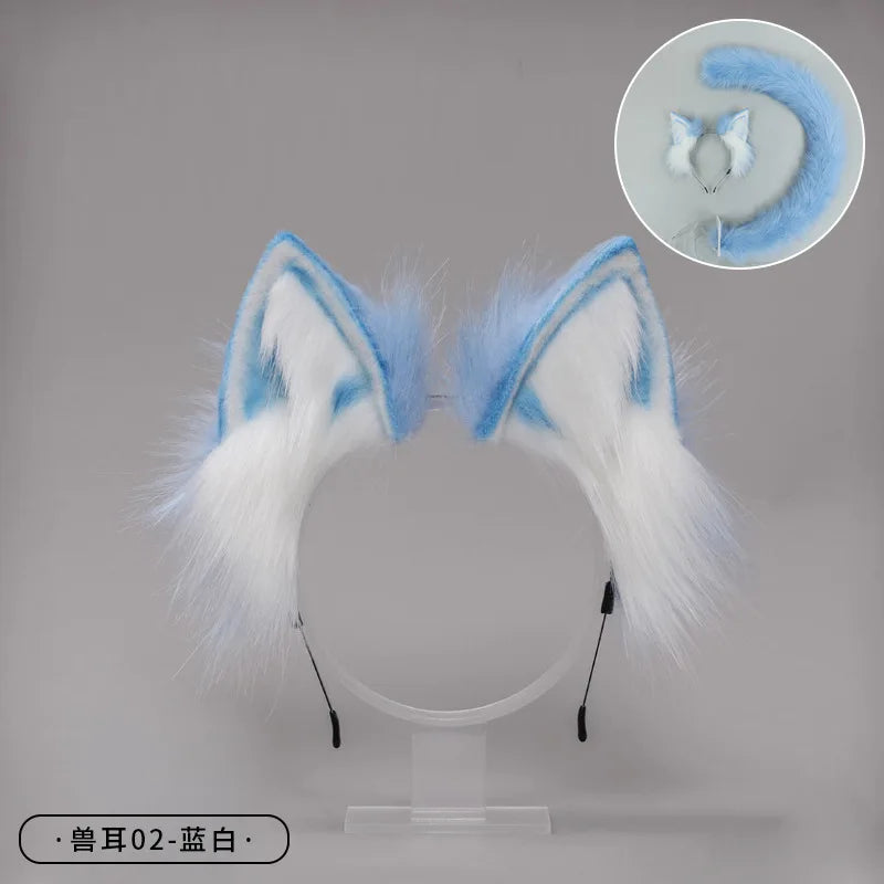Handmade Plush Fox Tail Cosplay Costumes Props Wolf Tail Sexy Fox Tail Adjustable Belt Anime Accessories Kawaii Faux Fur Tail