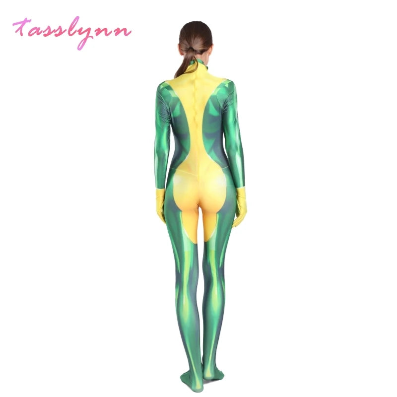Anna Marie Rogue Cosplay X Men Cosplay Bodysuit 3D Printing Costume Adult Zentai Suit Halloween Party Costume Women Girls