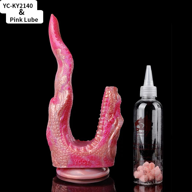 Ashburn Double monster With Suction Cup Realistic Dragon Tongue