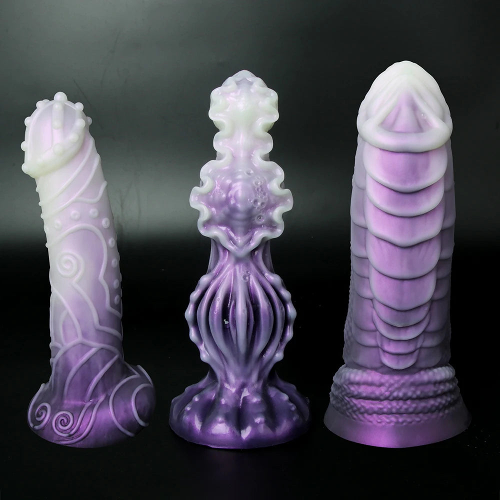 Monster Anal Butt Plug Dildo Silicone Fantasy Colourful Cute Penis Man Strong Suction Cup Dragon Dildo Sex Toys For Women Adult