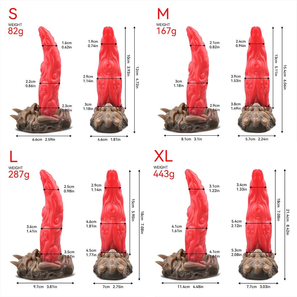 YESBUY Silicone Alien Dildo Monster Anal Plug Sex Toy Textured Penis Male Prostate Massager Adult Female Anus Vaginal Stimulator