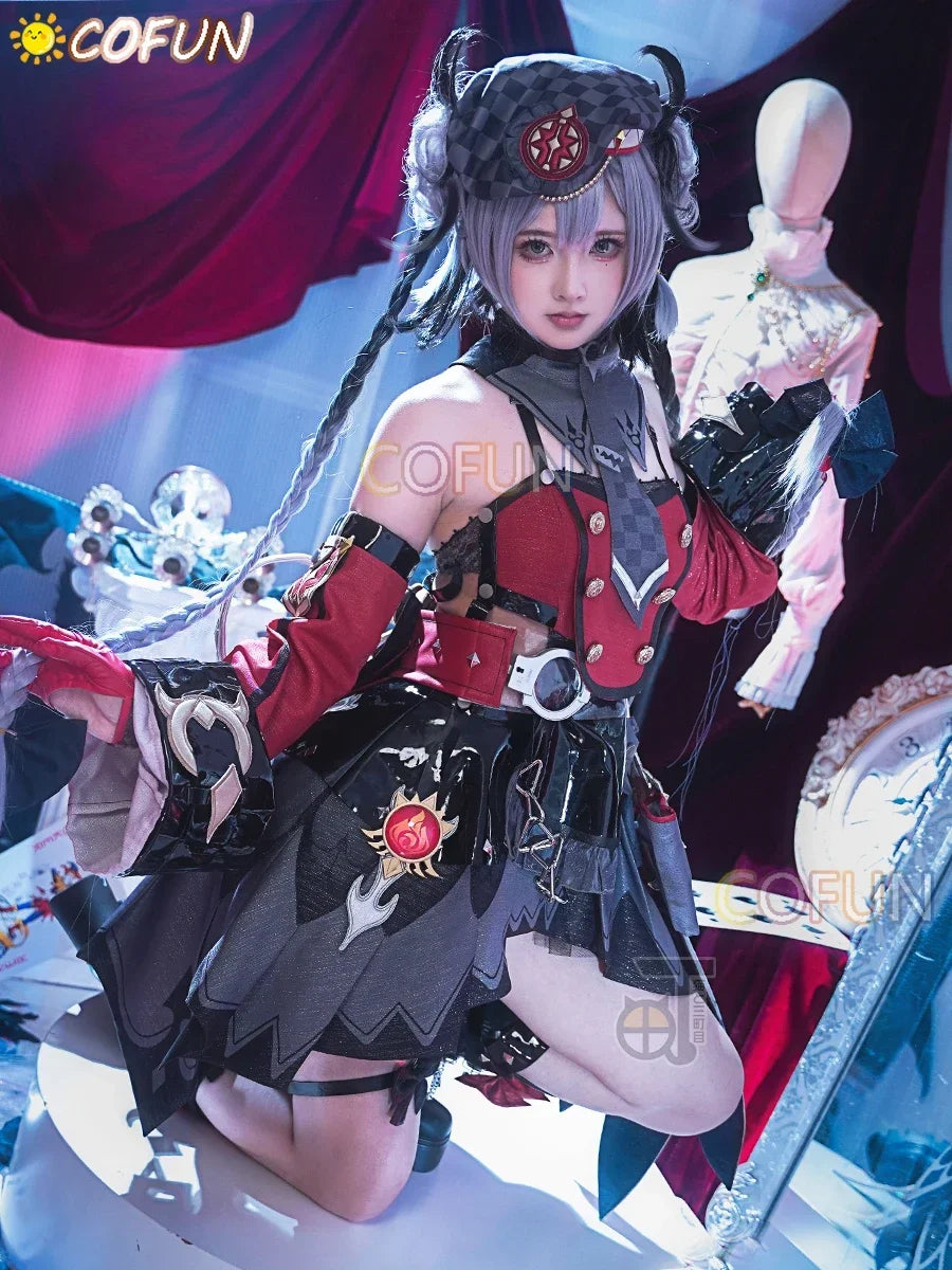 COFUN Game Genshin Impact Fontaine Witch M Cosplay Costume Halloween Outfits Game Clothing Women Anime Dress