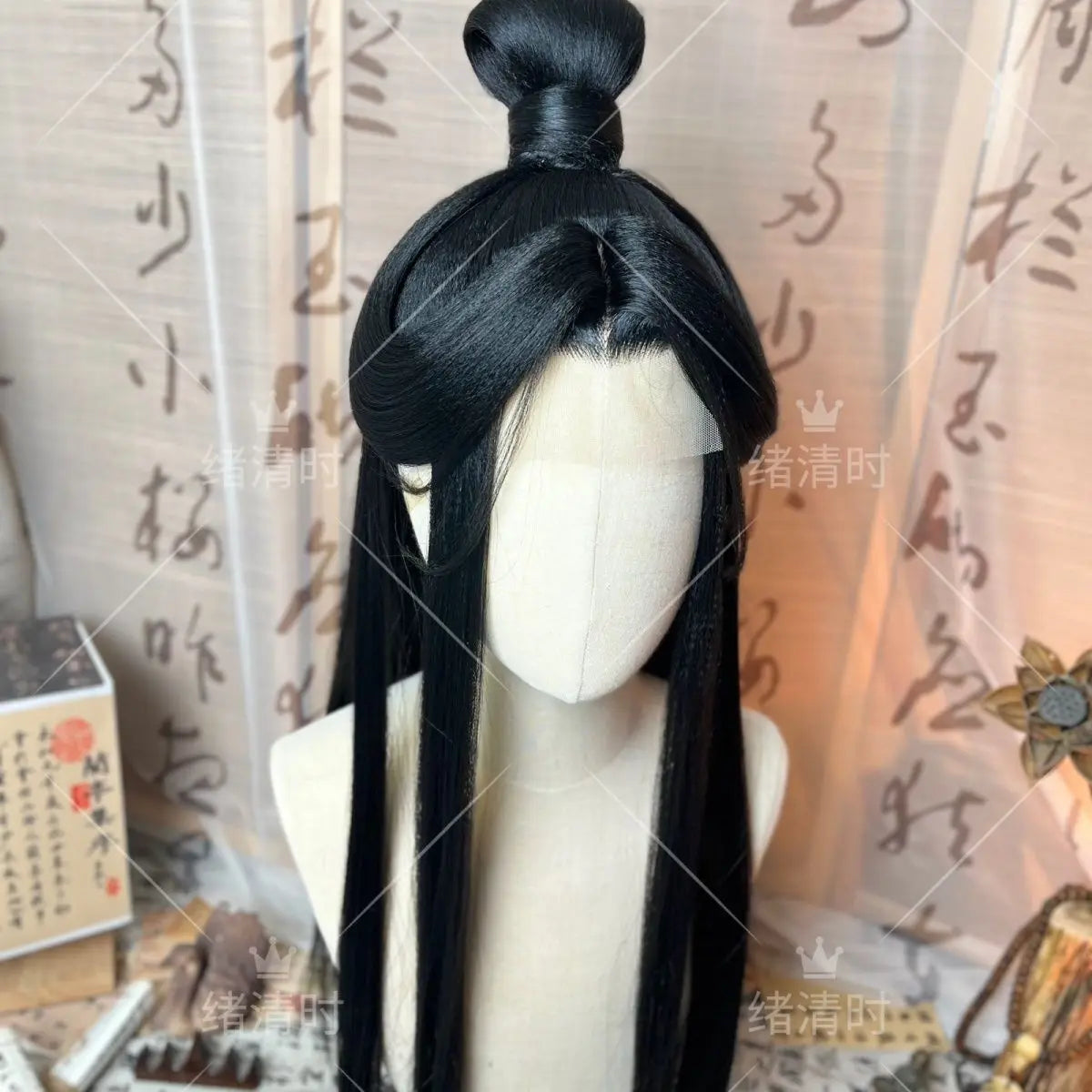 Stylized The Scum Villain’s Self shen qingqiu Cosplay Unisex Luo Binghe Women Anime Halloween Customized Wig Chinese Fan Wig+cap