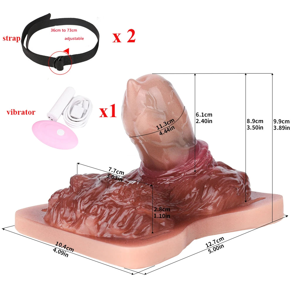 ASHBURN Wireless Control Strapon Silicone Vibrating Penetrate Sex Grinders Realistic Vagina Dildos Underwear Pad Anal Massage