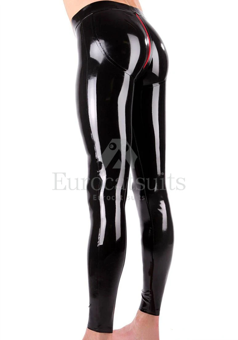 Rubber Gummi Men's latex leggings with push up effect Latex Briefs Mid Waist Rubber pants hood masks