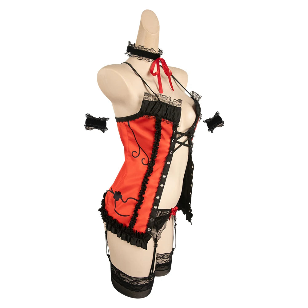 DATE Anime A LIVE Tokisaki Kurumi Cosplay Costume Adult Women Bunny Girls Jumpsuit Wig Outfits Halloween Carnival Party Suit