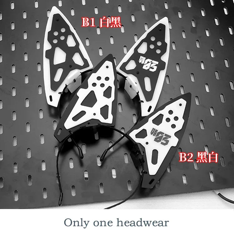 Game Cyber-Punk Mask Cat Ears Cosplay Headwear Accessories Sci-fi mechanical mechs Mask Hand Armor Cosplay Props Halloween