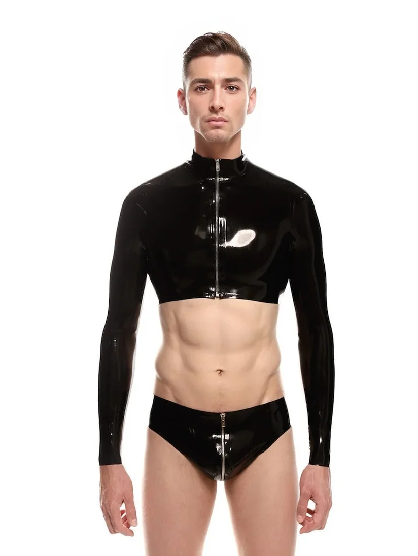 customized fetish Latex men Underwear Gay Transparent brief Erotic Underwear Man Penis Pouch Mens Bikini Briefs Sissy Panties