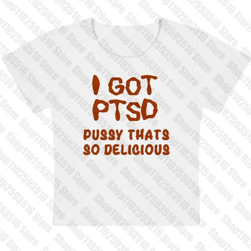 Aesthetic Cute Streetwear Emo Girls Crop Tops Vintage Women's Letter Print Grunge T-shirt Y2k Clothes Punk Sexy Slim Baby Tee