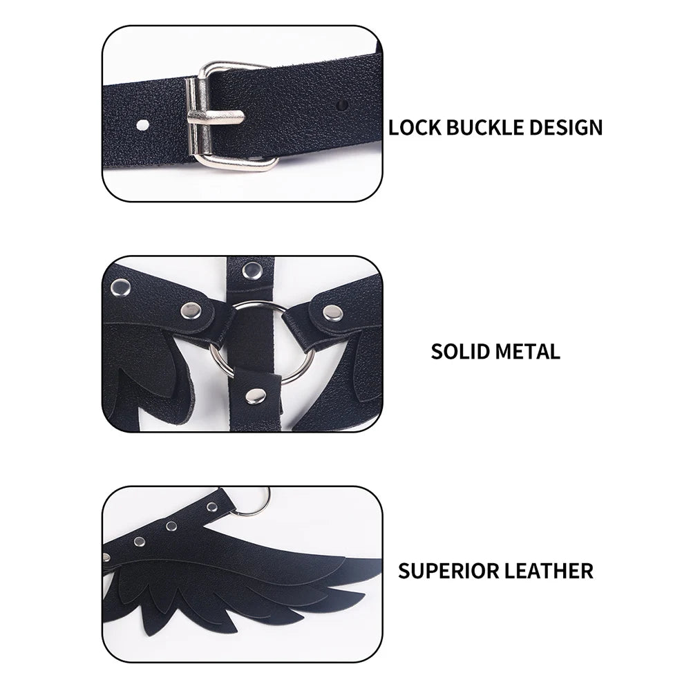  1pc BDSM SM Productssex bondage,bdsm bondage,“ waving her wings”,bdsm leather,Sex,Sexy Pleather bondage,Cosplay Sex Tools,Tool