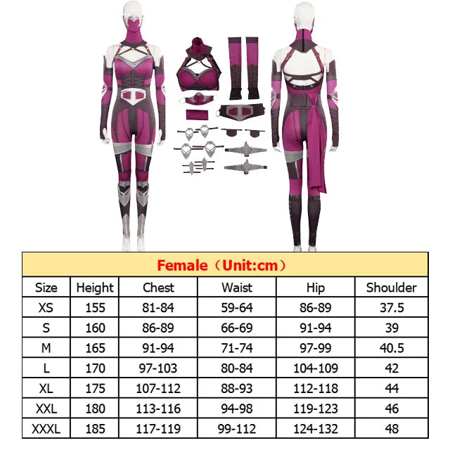 Kitana Mileena Katana Cosplay Game Mortal Cos Kombat Jumpsuit Mask Costume Women Swimsuit Bikini Halloween Carnival Party Suit