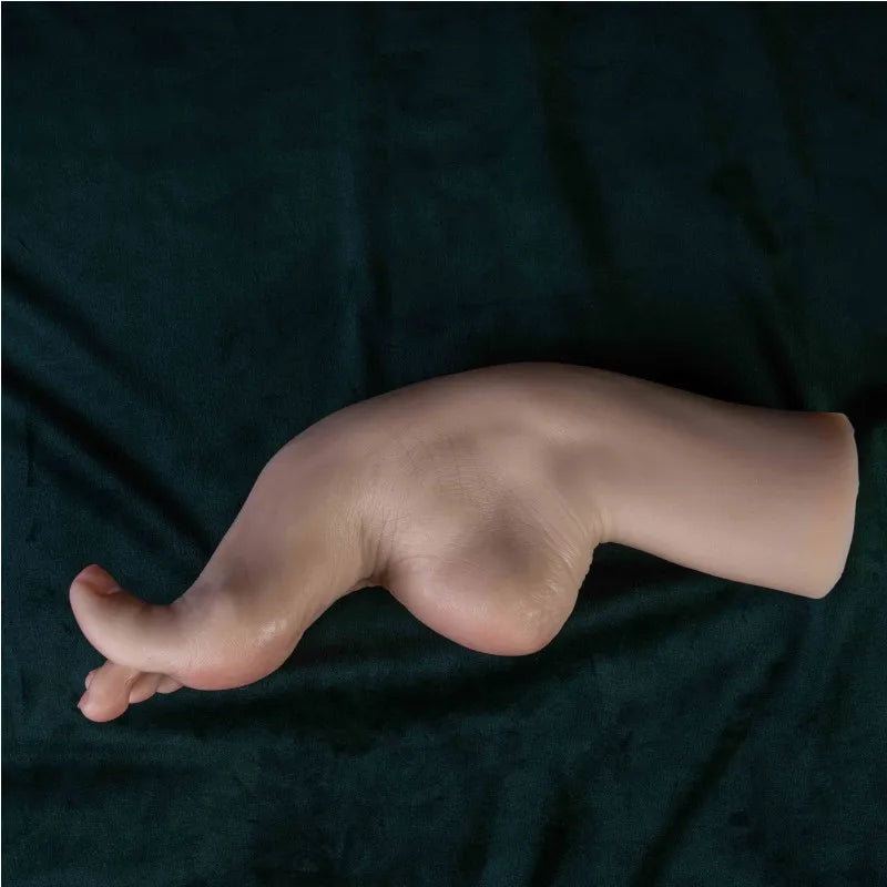 Silicone Foot Model High Quality Simulation 1:1 Female Mannequin Feet Fetish Footjob Nail Art Practice 24CM TG4001