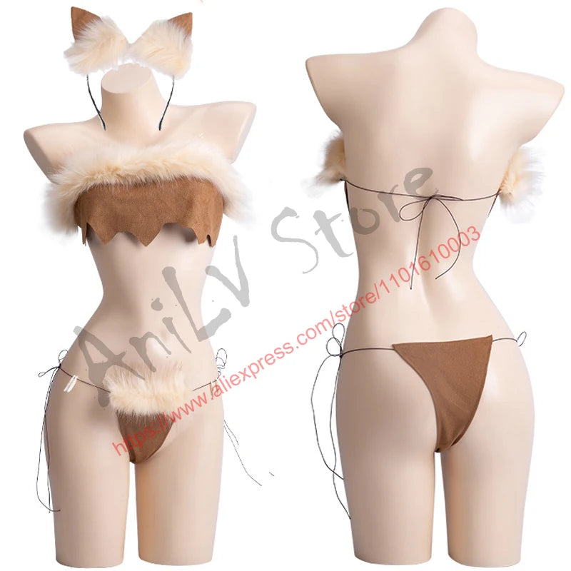 AniLV Animal Series Plush Warm Clothes Fox Tiger Wolf Chinese Panda Rabbit Cat Uniform Outfit Cosplay Costume
