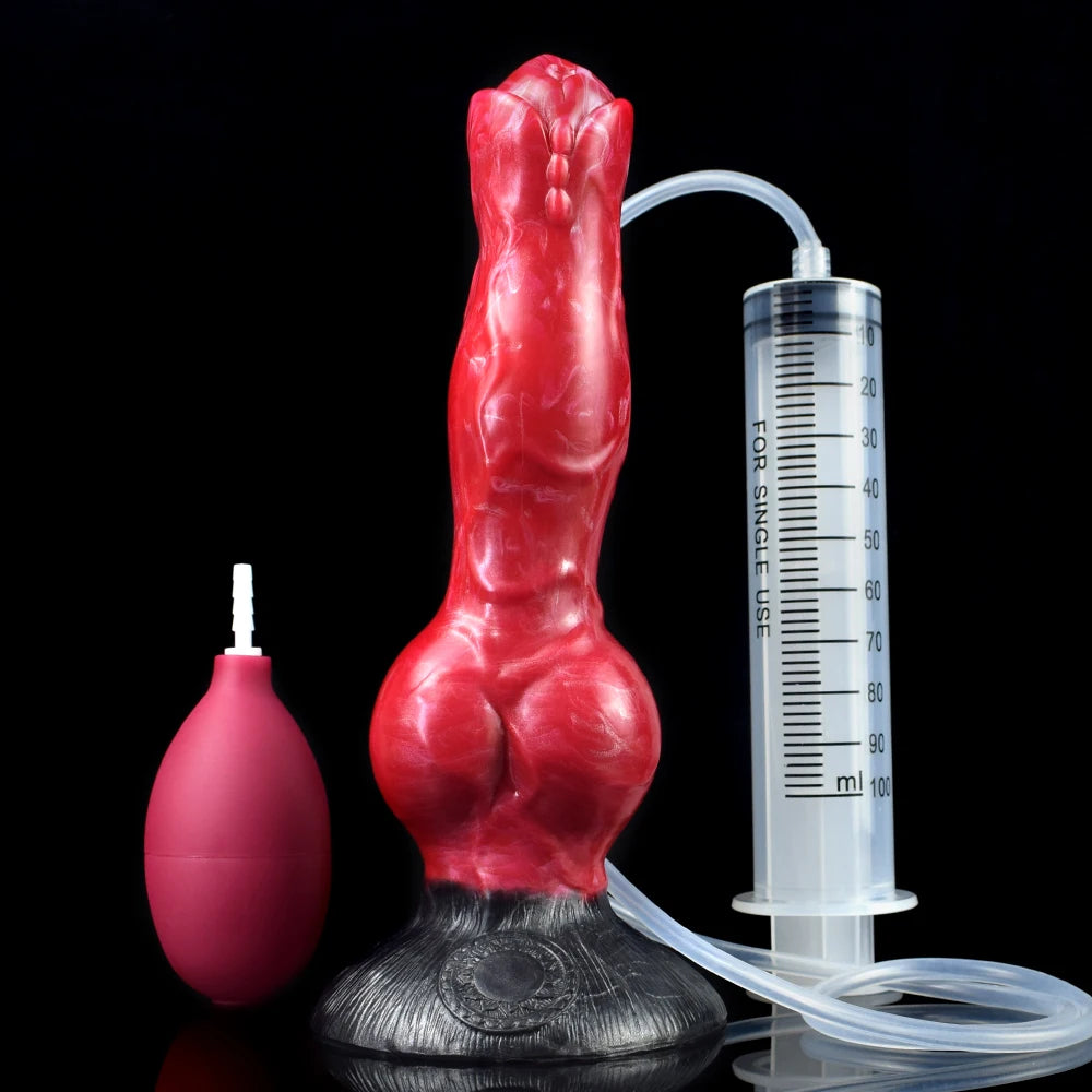 ASHBURN Ejaculation Large Knot Silicone with Squirting Function Strong Sucker