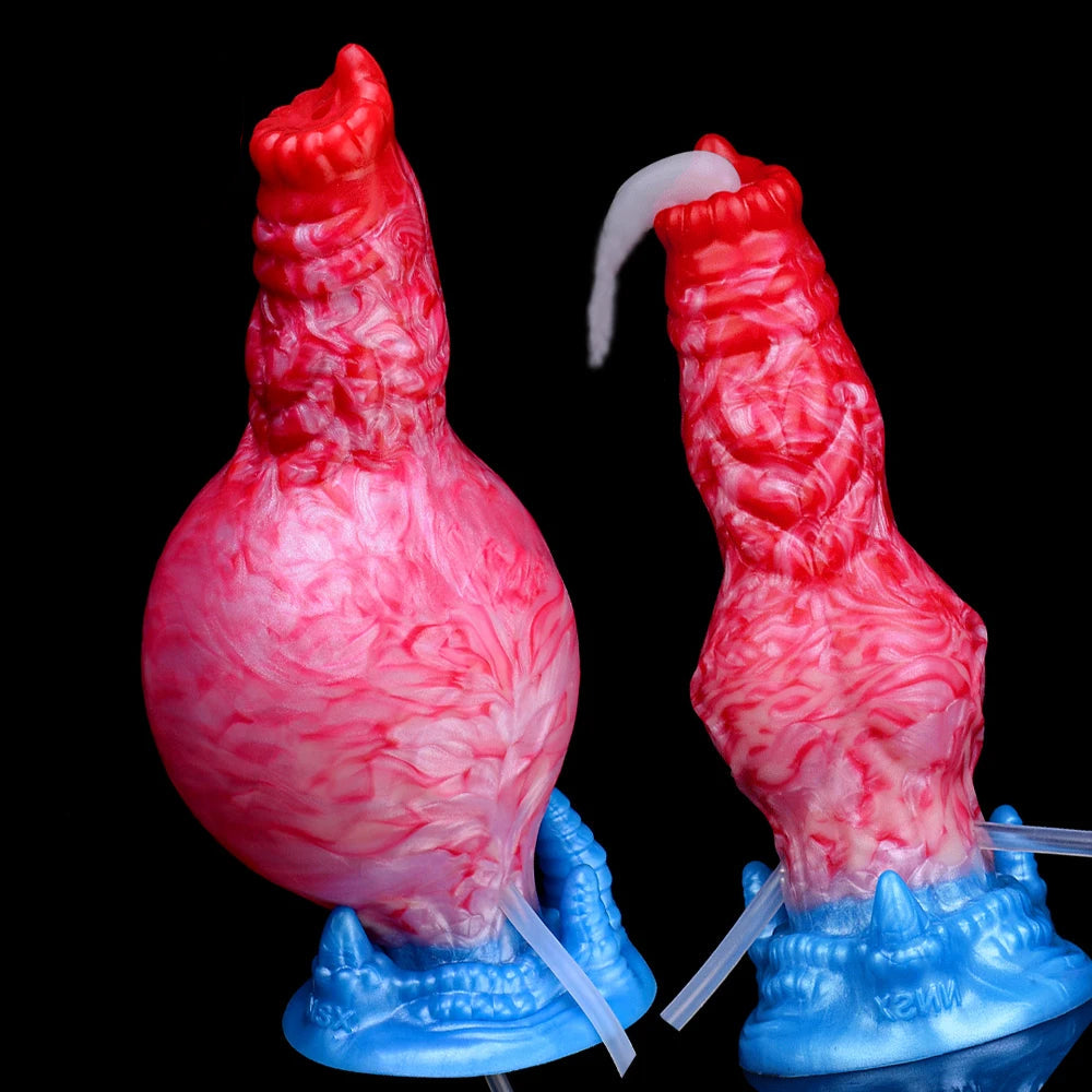 ASHBURN Ejaculation Inflatable Big Knot Penis with Squirting Function Strong Sucker