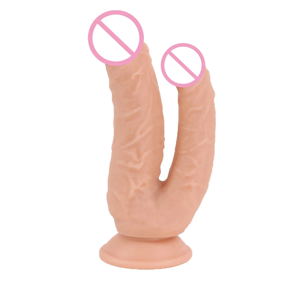 ROUGH BEAST Double-end Dildo for Quick Air Sex Machine Women and Men Masturbation Machine Attachments Adult Erotic Products