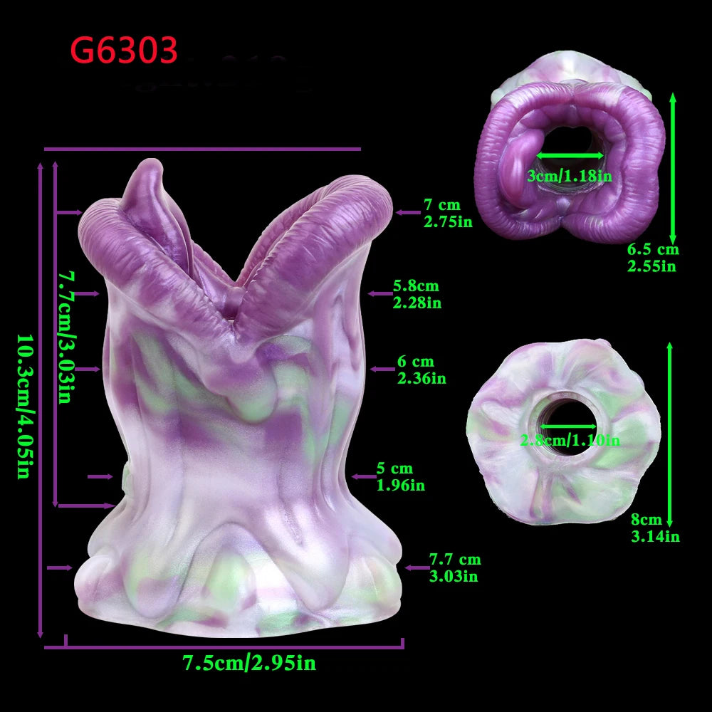 ASHBURN Fantasy Voyeur Anal Speculum Silicone Hollow Anal Plug Dilator Expansion Multi color