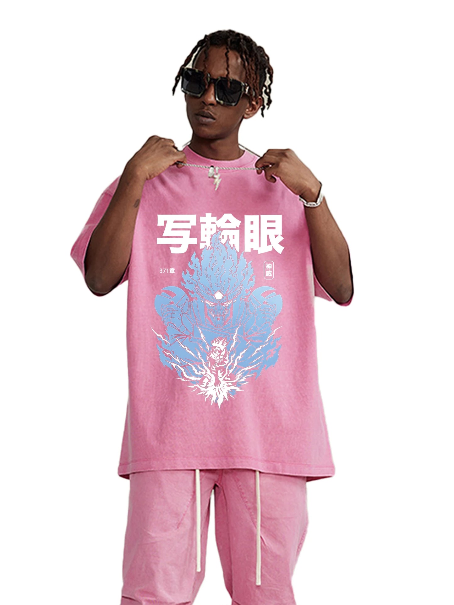 Men's Anime Tshirts 100% Cotton Gothic Harajuku Tshirt for Men Women Summer Casual Tops High Quality Tees Fashion Streetwear