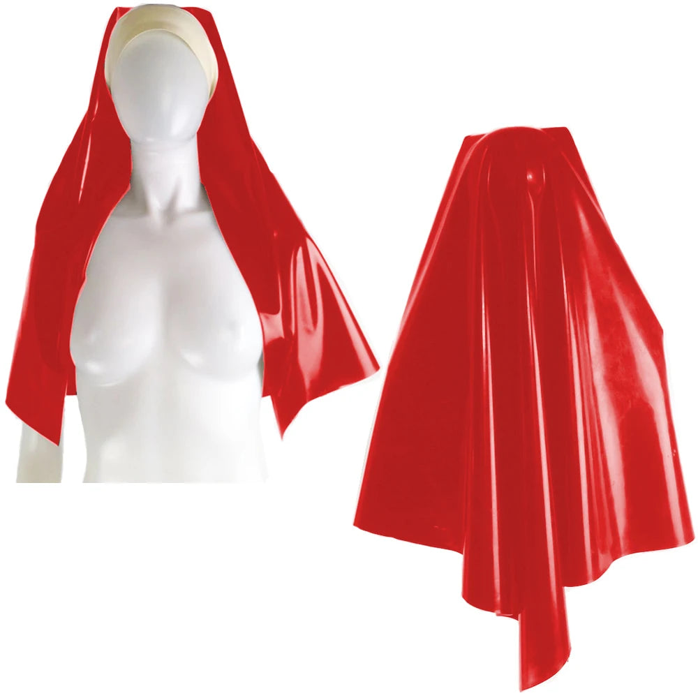 Unisex Nun Headgear Women Cosplay Costumes Maid Role Play Nun Sister Uniform LATEX FAUX