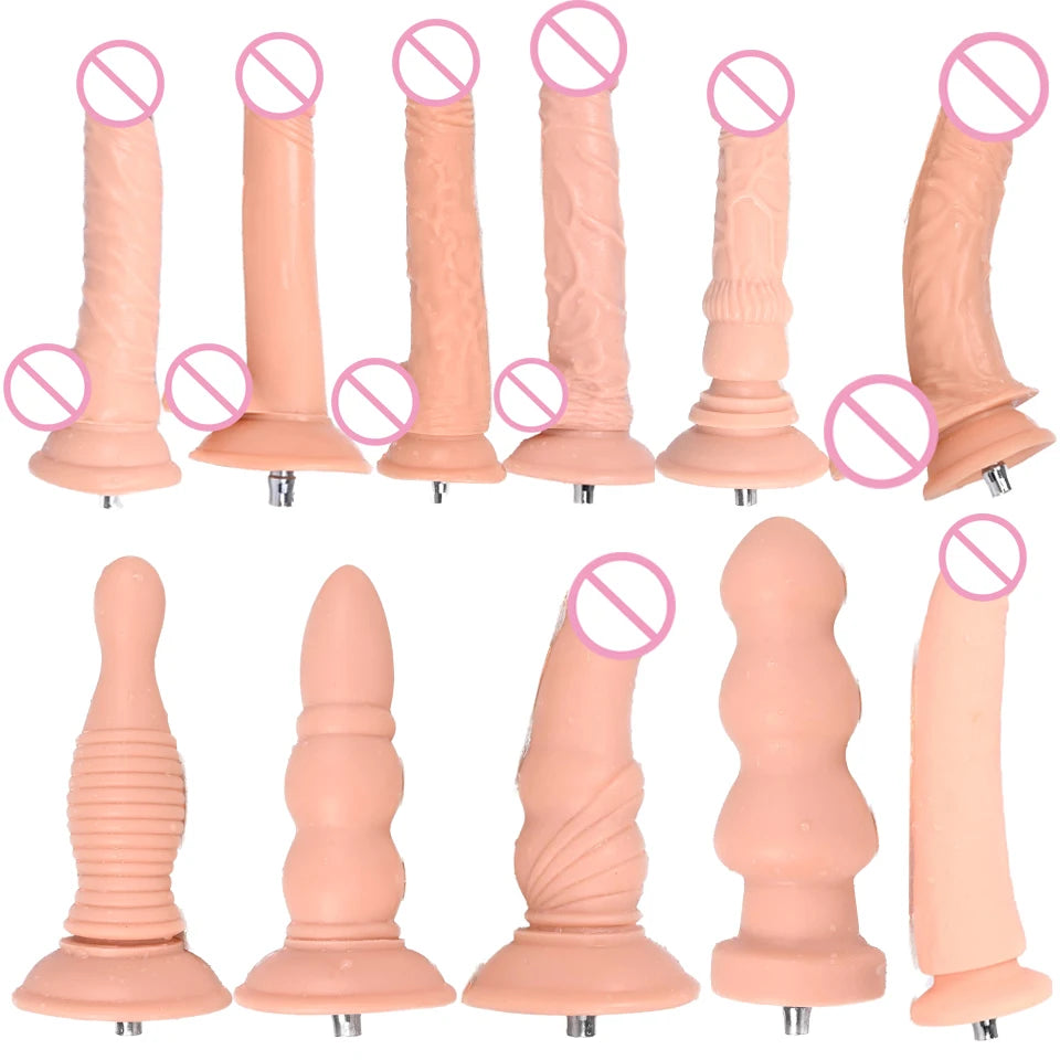 ROUGH BEAST Sex Machine Flesh-colored Dildos Attachment for Vac-U-Lock Masturbation Machine Automatic Sex Toy Accessories